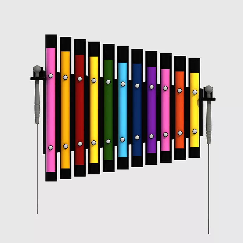 Nástěnná kovová perkusní hračka hudební nástroj